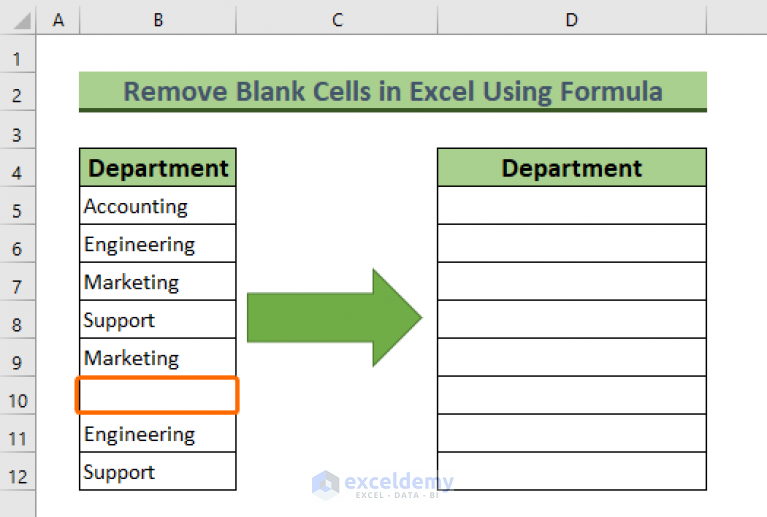 How To Remove Empty Cells In Excel Using Formula At Tracey Bellard Blog