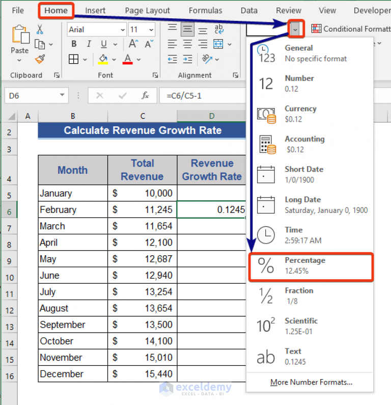 how-to-calculate-revenue-growth-rate-in-excel-3-methods-exceldemy