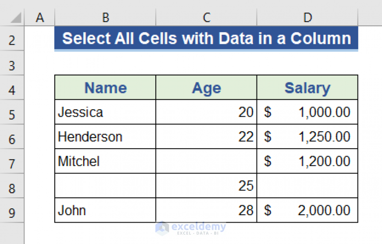 select-all-cells-with-data-in-a-column-in-excel-5-methods-shortcuts