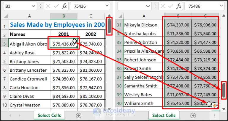 How To Select A Range Of Cells In Excel Methods Exceldemy