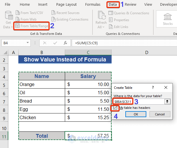 How To Show Value Instead Of Formula In Excel 7 Methods ExcelDemy