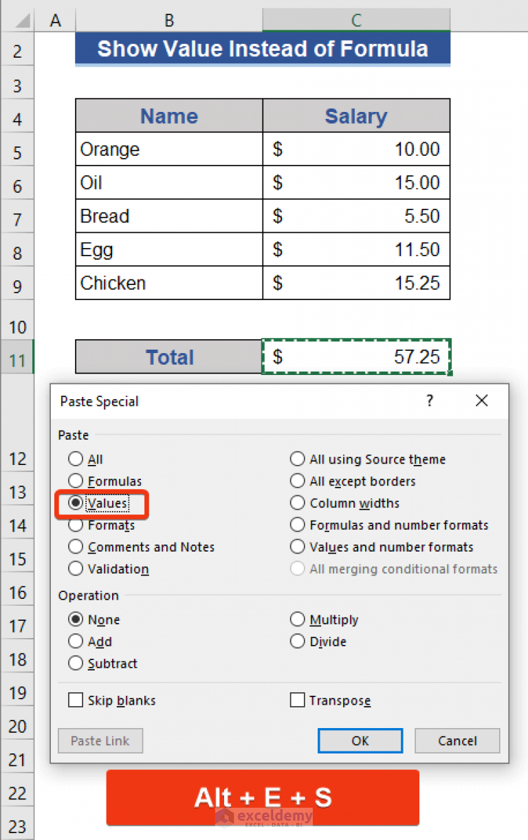 how-to-show-value-instead-of-formula-in-excel-7-methods-exceldemy