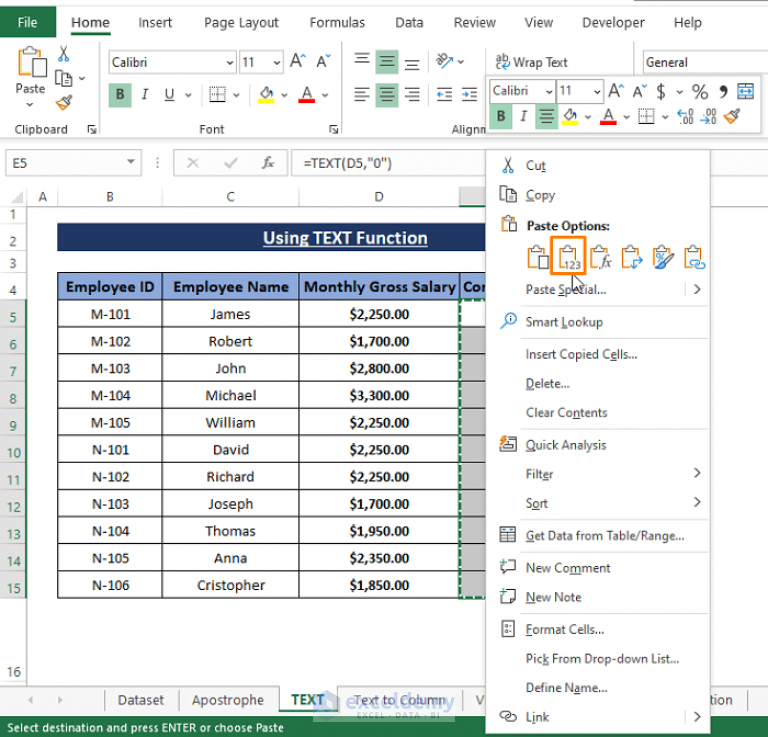 how-to-convert-number-to-text-with-green-triangle-in-excel-exceldemy