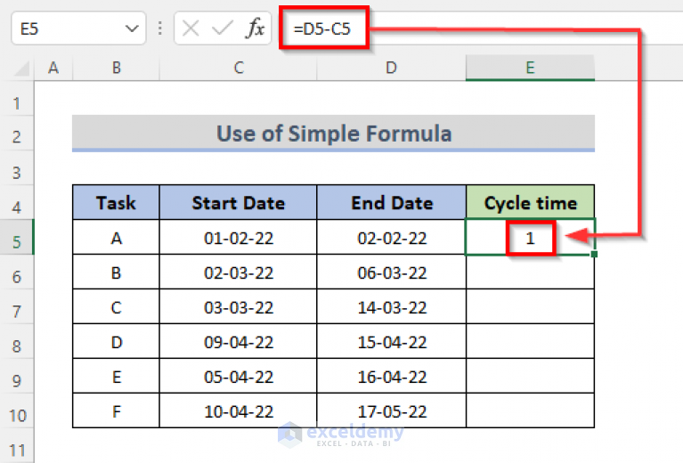 How To Calculate Cycle Time In Excel