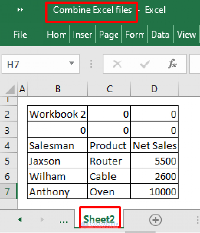Combine Multiple Excel Files Into One Workbook With Separate Sheets 5576