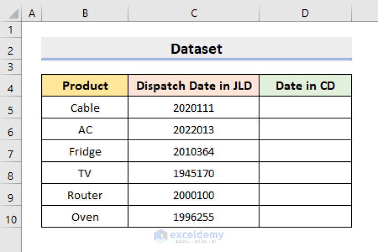 How To Convert 7 Digit Julian Date To Calendar Date In Excel 3 Ways 