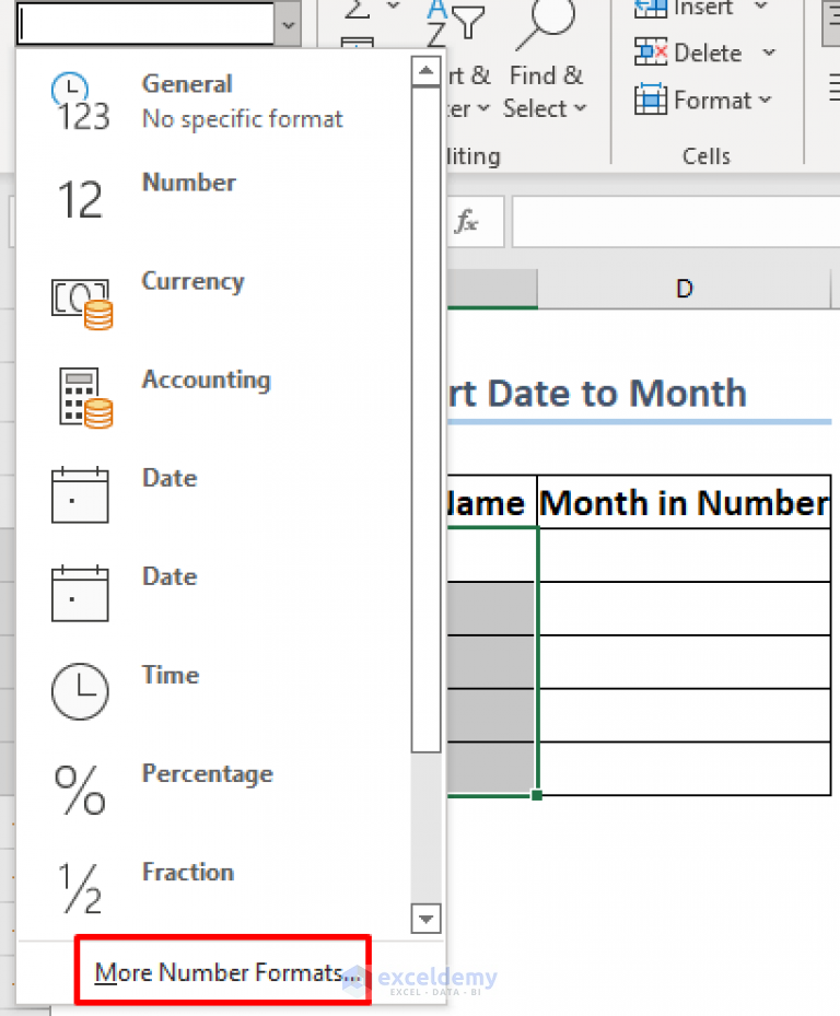 how-to-convert-date-to-month-in-excel-6-easy-methods