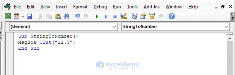 How to Convert String to Number in Excel VBA (3 Methods)