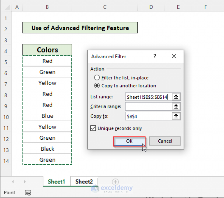 how-to-copy-unique-values-to-another-worksheet-in-excel-5-methods