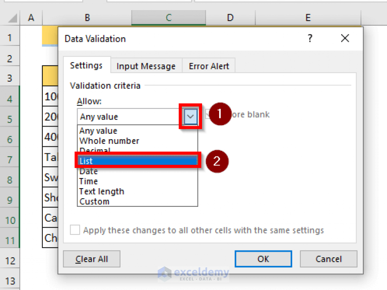 How To Create Dynamic Drop Down List Using Excel Offset 3 Ways 6764