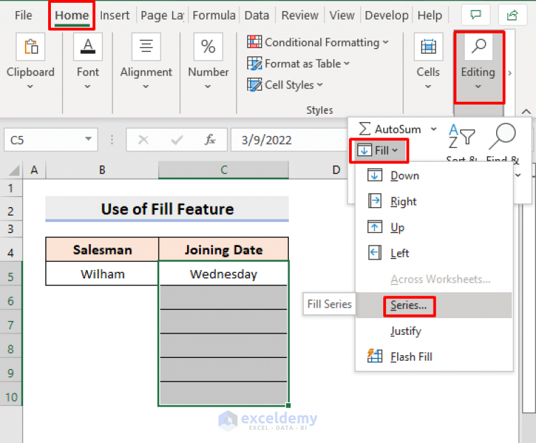 Excel Autofill Days Of Week Based On Date