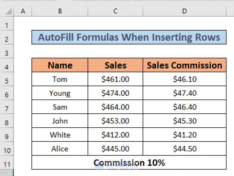 how-to-autofill-formula-when-inserting-rows-in-excel-4-methods