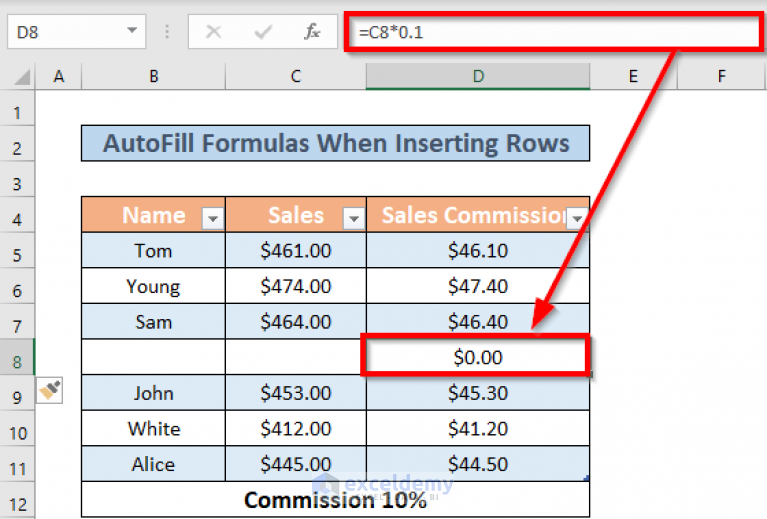 how-to-autofill-formula-when-inserting-rows-in-excel-4-methods