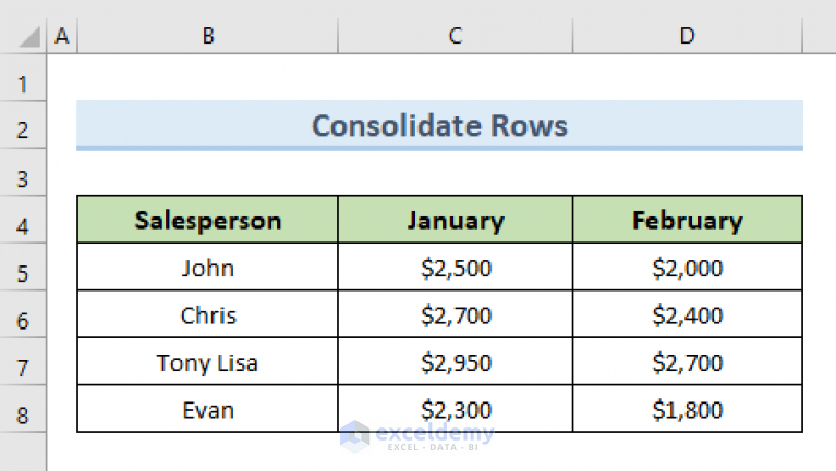 how-to-combine-rows-from-multiple-sheets-in-excel-4-easy-methods