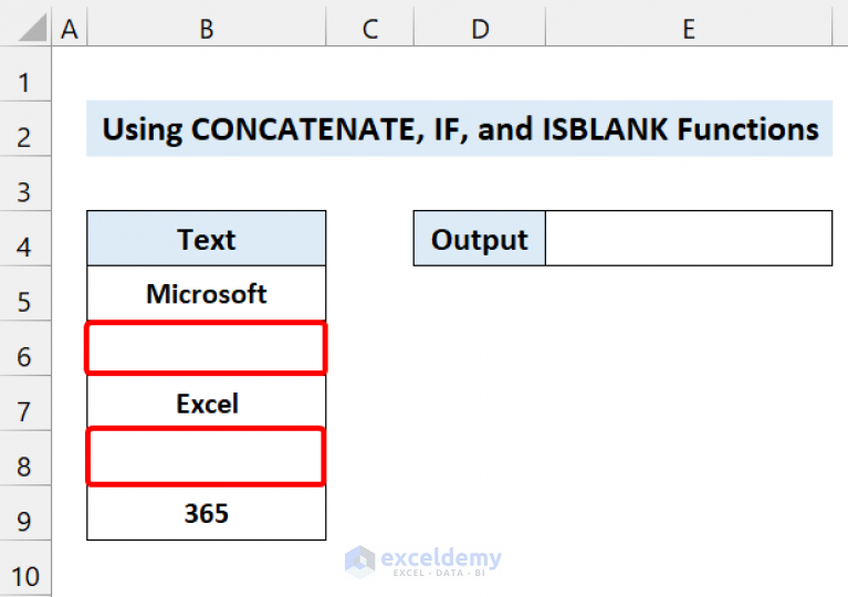 Excel Concatenate Text From Multiple Cells