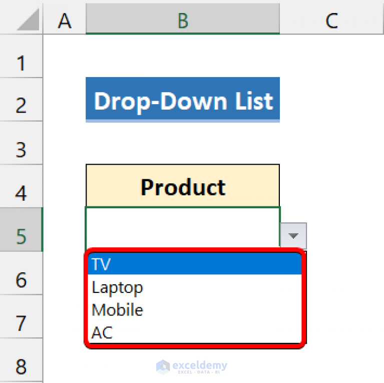 how-to-create-excel-drop-down-list-for-data-validation-8-ways