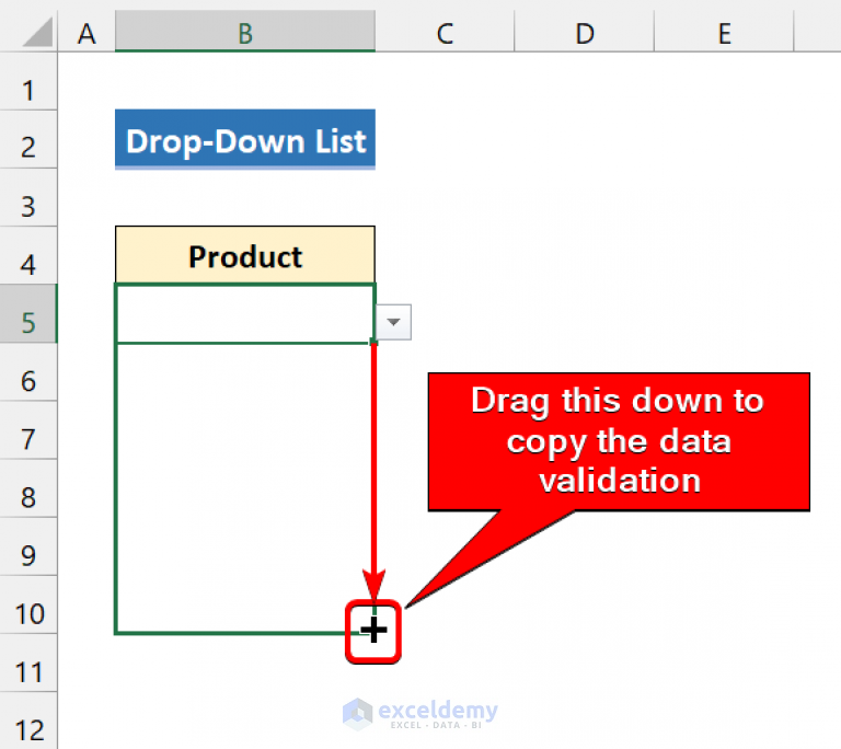 How To Create Excel Drop Down List For Data Validation 8 Ways 7180