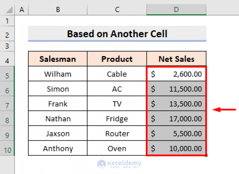 How To Format Cell Based On Formula In Excel 13 Examples 2950