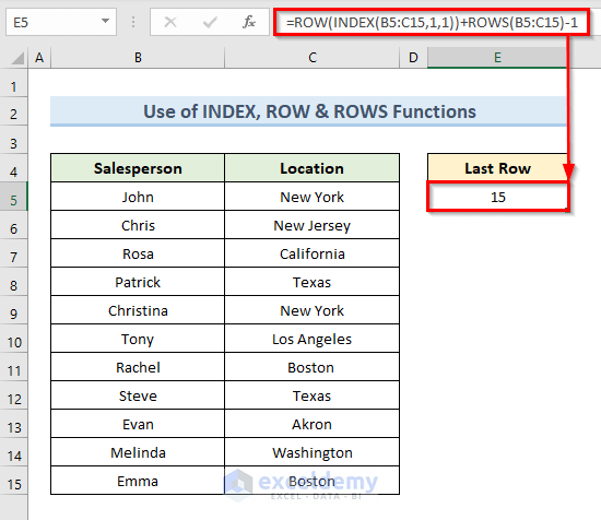 Find Last Row With Specific Value Excel