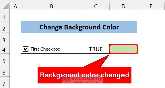 Excel Checkbox If Checked Then Change Cell Color 2 Methods 