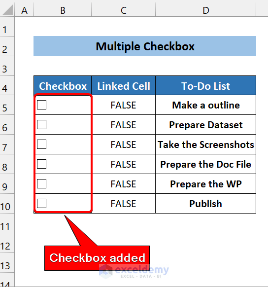 Excel Checkbox If Checked Then Change Cell Color 2 Methods 