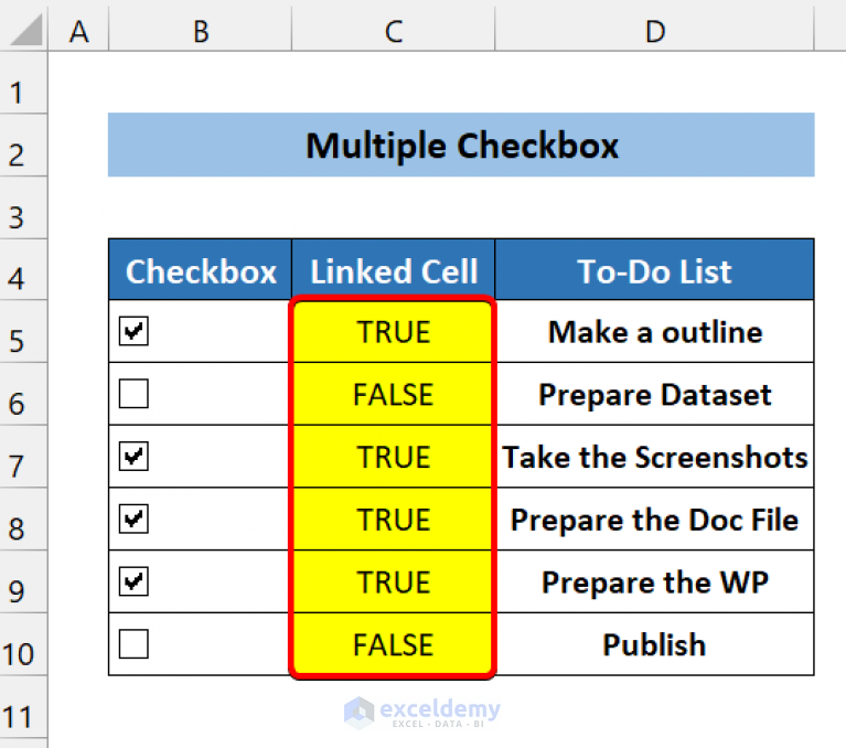 excel-checkbox-if-checked-then-change-cell-color-2-methods