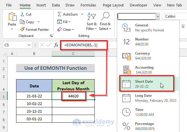  How To Get Last Day Of Previous Month In Excel 3 Methods ExcelDemy