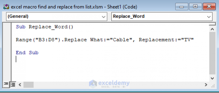 how-to-find-and-replace-from-list-with-macro-in-excel-5-examples