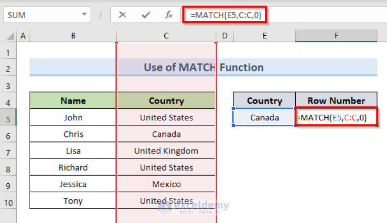 how-to-return-row-number-of-a-cell-match-in-excel-7-methods