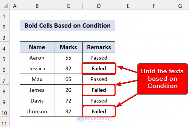 vba bold text excel