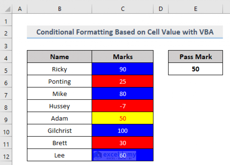 vba-conditional-formatting-based-on-another-cell-value-in-excel