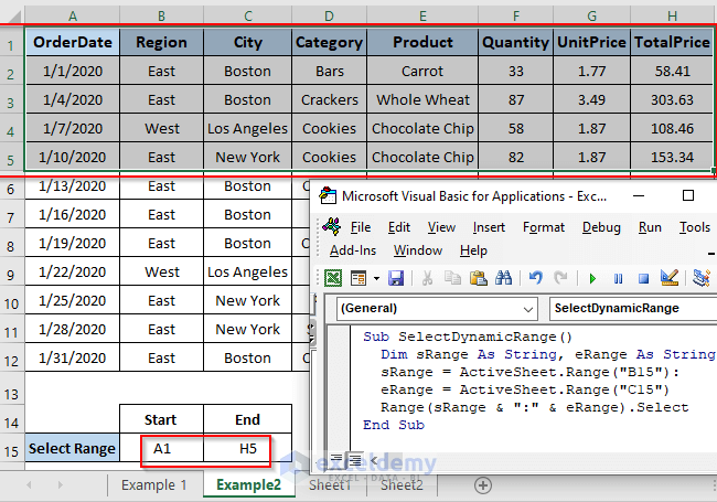  Excel VBA Dynamic Range Based On Cell Value 3 Methods ExcelDemy