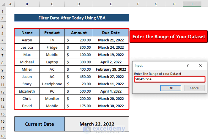 Excel VBA Filter Date Before Today With Quick Steps ExcelDemy