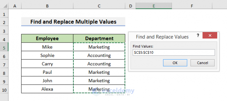 how-to-find-and-replace-multiple-values-in-excel-with-vba-3-examples