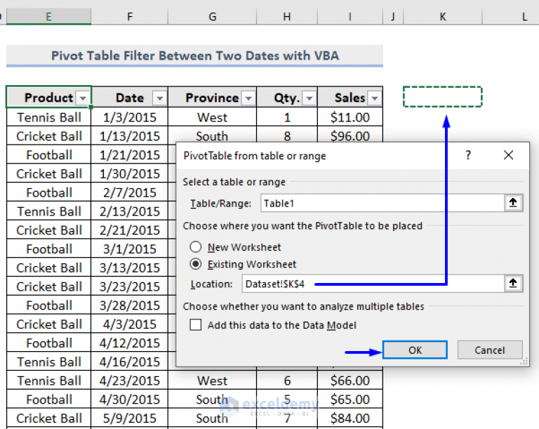 How To Filter Between Two Dates In Excel Vba