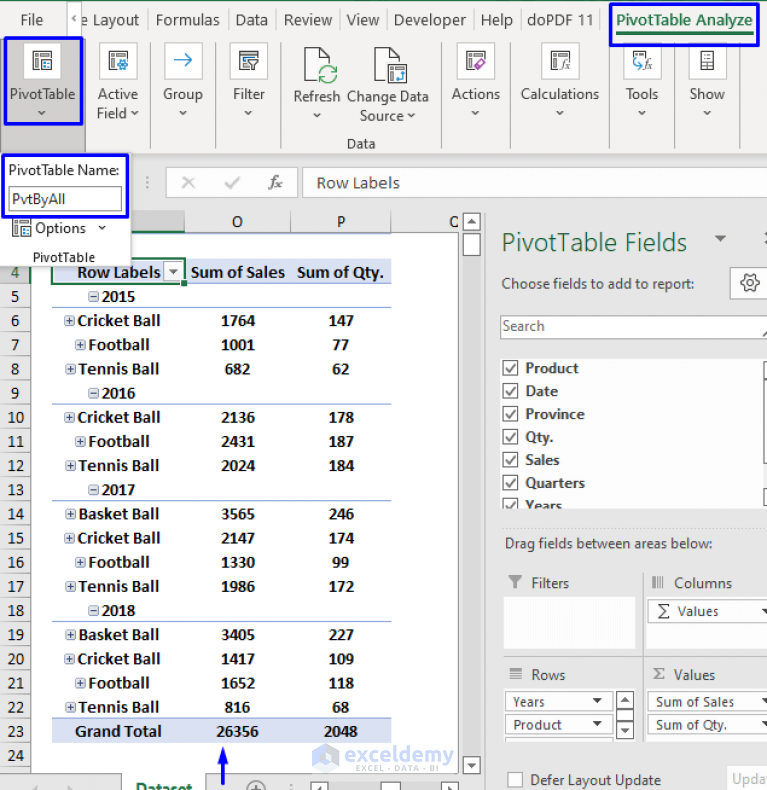 Pivot Table Filter Between Two Dates