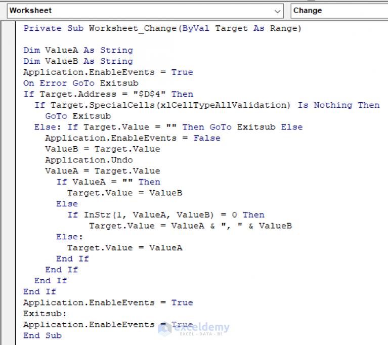 Excel Vba Set Drop Down List Value