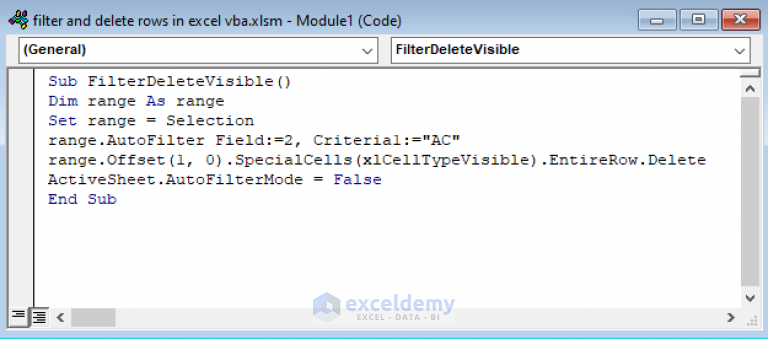 how-to-filter-and-delete-rows-with-vba-in-excel-2-methods-exceldemy