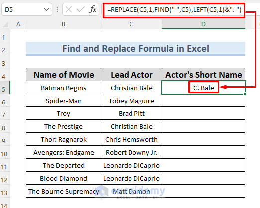 Find And Replace Letters In Excel Printable Templates