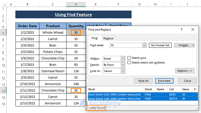 How To Select Cells With Certain Value In Excel 5 Methods ExcelDemy