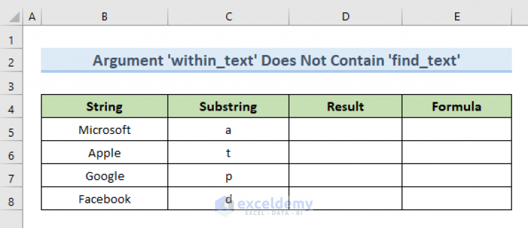 Excel Find Function Not Working