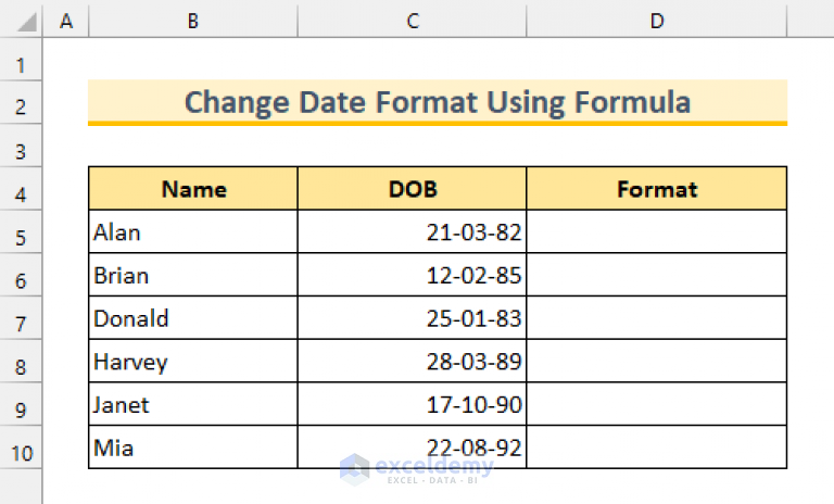 how-to-use-formula-to-change-date-format-in-excel-5-methods