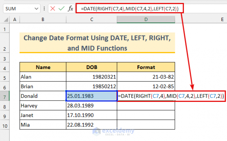 how-to-use-formula-to-change-date-format-in-excel-5-methods