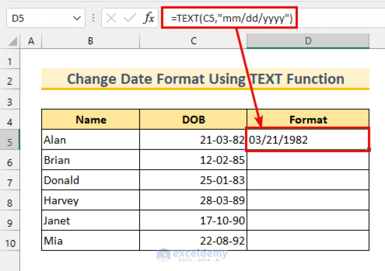 excel formula to change number to date format