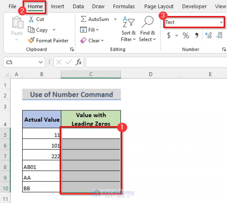 how-to-add-leading-zeros-in-excel-two-most-common-ways-youtube