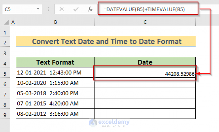 Excel Convert Text Date To Number Date