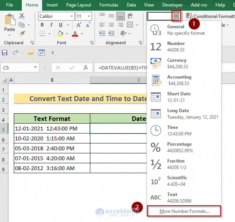 how-to-convert-text-date-and-time-to-date-format-in-excel-7-easy-ways