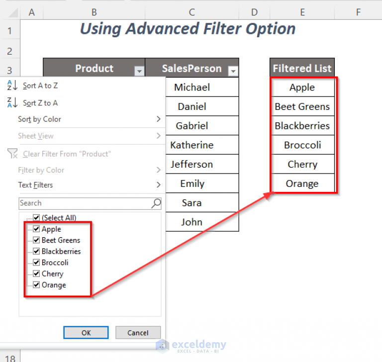 how-to-copy-filter-drop-down-list-in-excel-5-ways-exceldemy