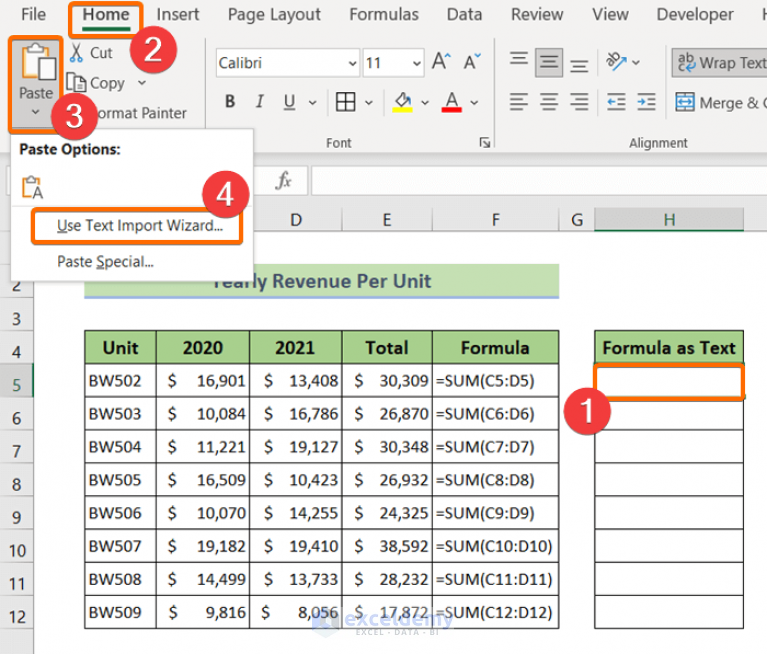 How To Copy Formula And Paste As Text In Excel 2 Ways ExcelDemy