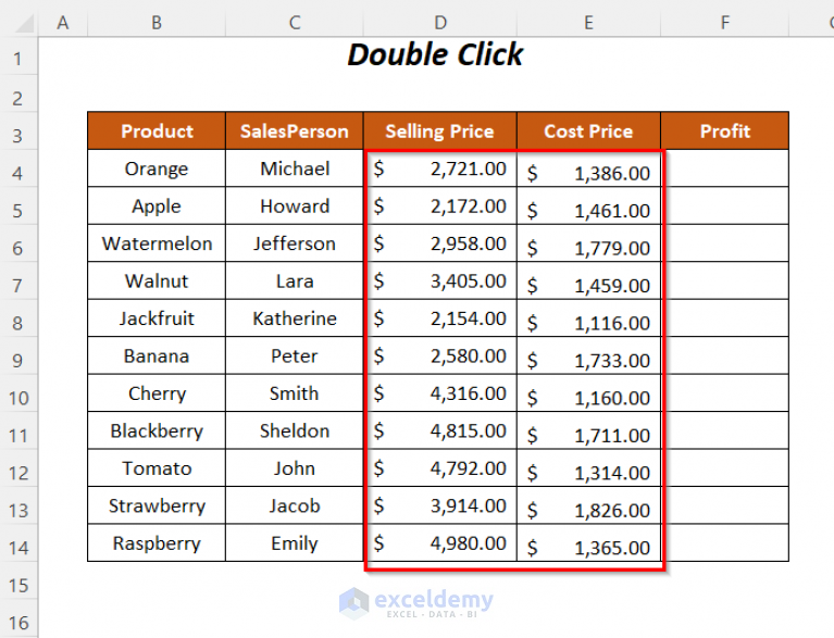 How To Copy A Formula In Excel Without Dragging